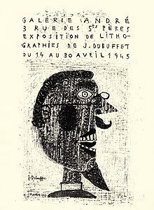 Affiche originale de Dubuffet