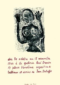 Affiche originale de Dubuffet